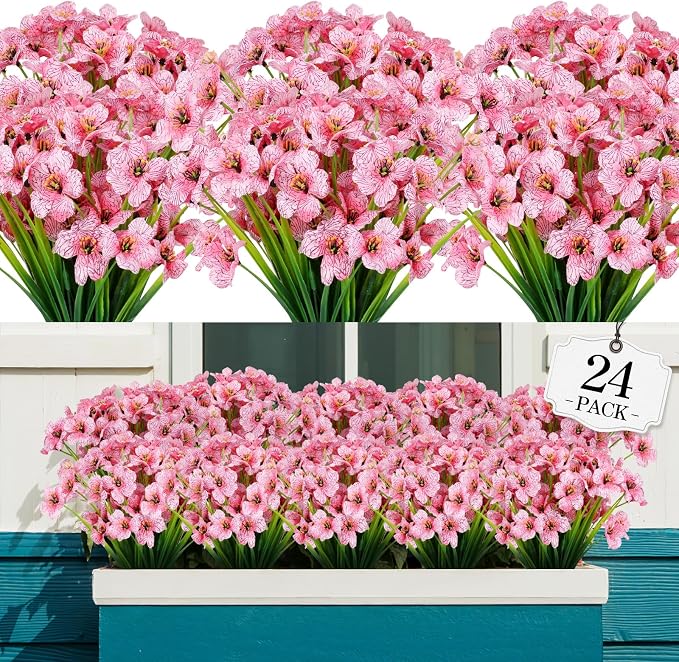 AGIRL Artificial Flowers Outdoor UV Resistant Fake Plant Garden Patio Decor | by AGIRL