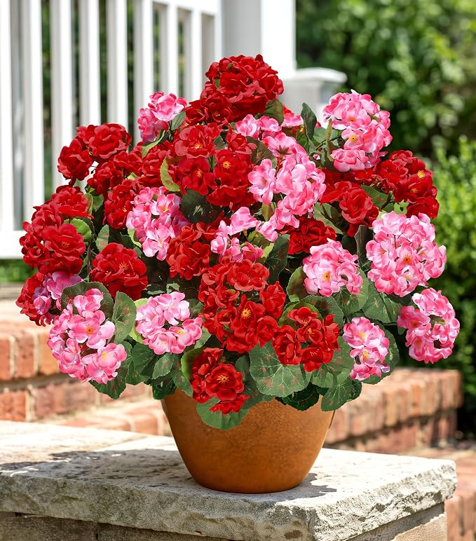 Artificial Geraniums Fake Flowers - Image 9