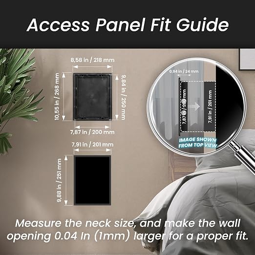 Repa Market 8 x10 Access Panel for Drywall and Ceiling – Black ABS Plastic Door - Image 2