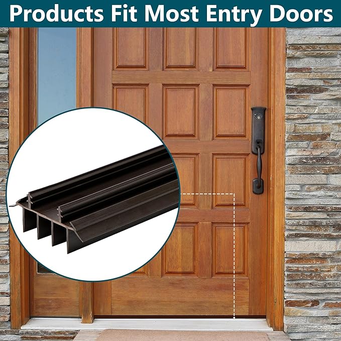 4 Pcs 36" Vinyl Replacement Door Bottom, Door Bottom Seal Weatherstrips | - Image 5