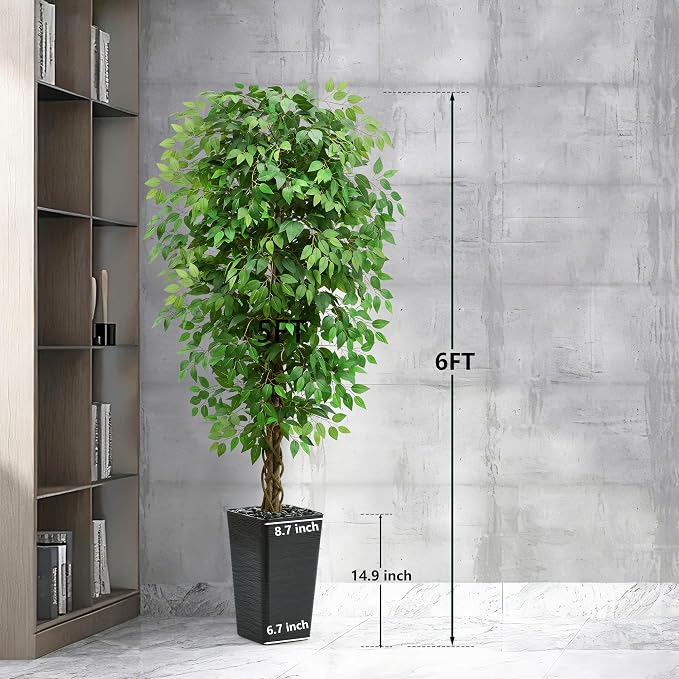 Artificial Ficus Tree 6FT Faux Floor Tree - Image 8