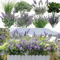 20PCS Artificial Plants Outdoor, Faux Lavender & Greenery Stems by GreenMoon