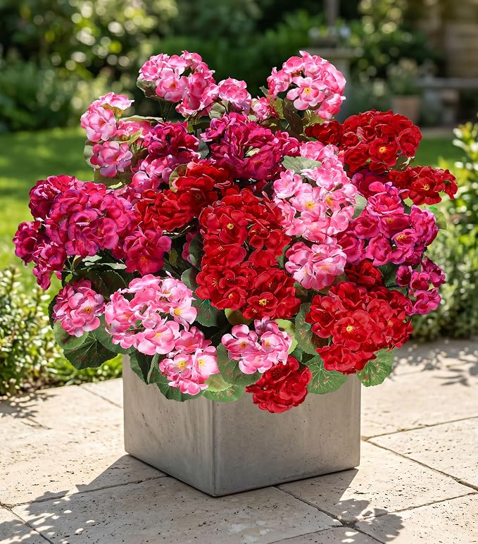 Artificial Geraniums Fake Flowers by HyeFloraartificialflowers