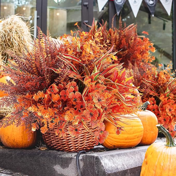 19 Bundles 10 Styles Artificial Fall Flowers Plants - Image 2