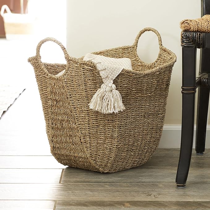 Household Essentials Brown Wicker Storage Basket - Image 7