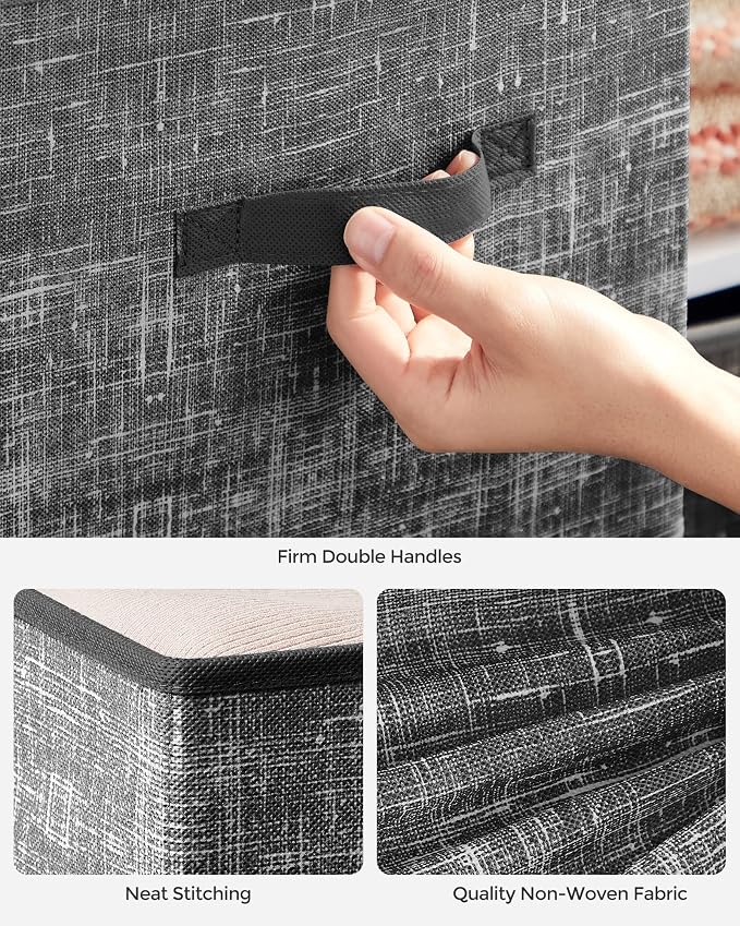 SONGMICS Storage Cubes, 11.8-Inch Foldable Closet Organizers | Non-Woven Fabric - Image 5