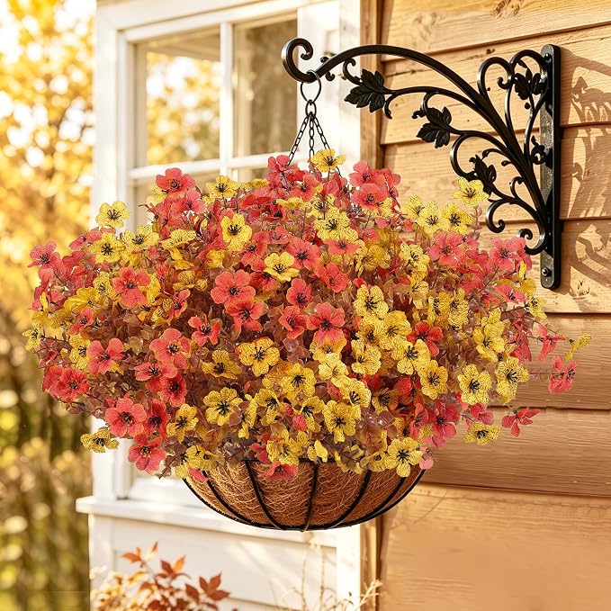 Artificial Faux Mums Flowers Plants - Image 7
