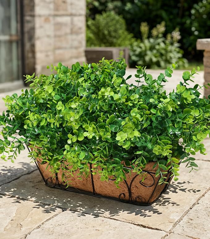 Artificial Faux Outdoor Plants for Spring Summer Decoration, 12 Bundles Fake by Ivydale