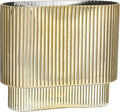 Ribbed Vase, Modern Vases for Living Room, Dining Table, 7 Inch by YANWE
