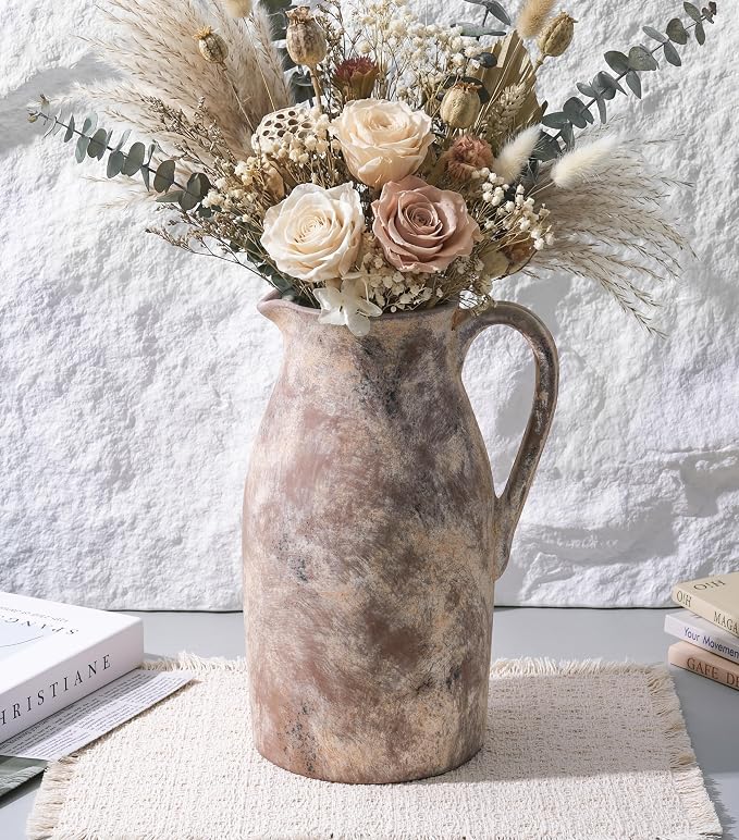 Ceramic Flower Vase with Handles - Image 2