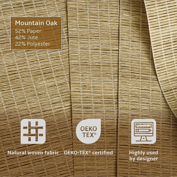 Replacement Fabric Panels for Sliding Glass Door, Fabric Only, Natural Woven - Image 2