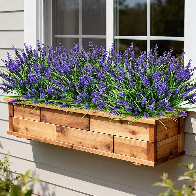16PCS Artificial Flowers for Outdoors, Fake Lavender Plant, Filler for Hanging - Image 6