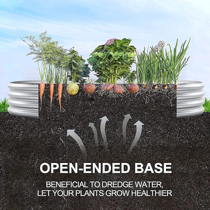 Land Guard Galvanized Raised Garden Bed Kit, Galvanized Planter Garden Boxes - Image 4