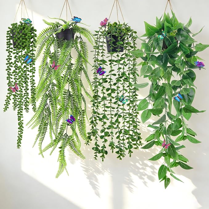Der Rose 4 Pcs Fake Hanging Plants by DerRose