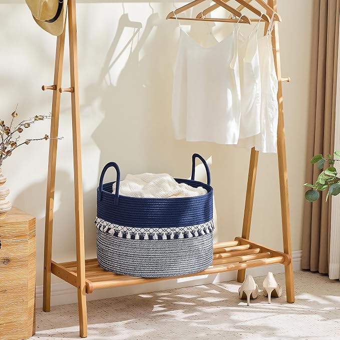 KAKAMAY Large Blanket Basket - Image 5