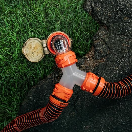Camco RhinoFLEX Camper/RV Wye Sewer Hose Fitting | Features 360-Degree Swivel - Image 8