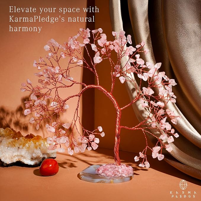 Rose Quartz Crystal Tree of Life - Image 4