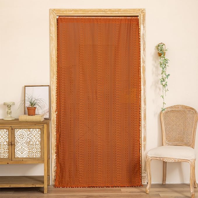 Sutuo Home Terracotta Boho Doorway Curtains by SutuoHome