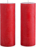 Set of 2 Pillar Candles 3" x 8" Unscented Handpoured Weddings, Home Decoration by MeltCandleCompany