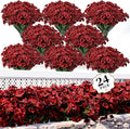 ColoPlay 24 Bundles Burgundy Artificial Flowers by ColoPlay