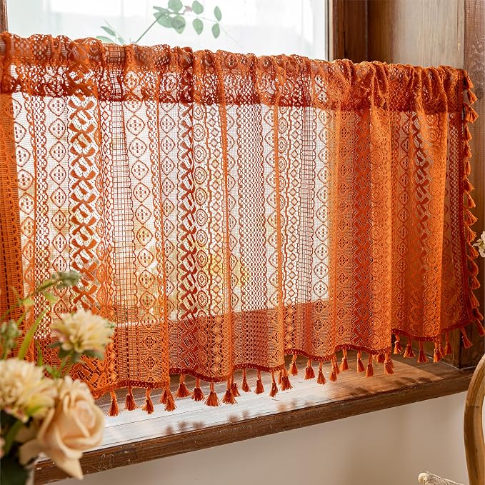 Sutuo Home Boho Kitchen Window Curtains - Image 7