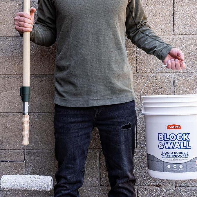 Ames Block & Wall™ Liquid Rubber Waterproofer Multi-Purpose Coating & Sealant - Image 5
