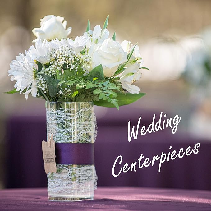 CYS Excel Clear Glass Cylinder Vase Flower Vase Centerpieces Hurricane Floating - Image 7