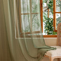 Sutuo Home Olive Green Boho Sheer Curtains 72 Inches Long by SutuoHome