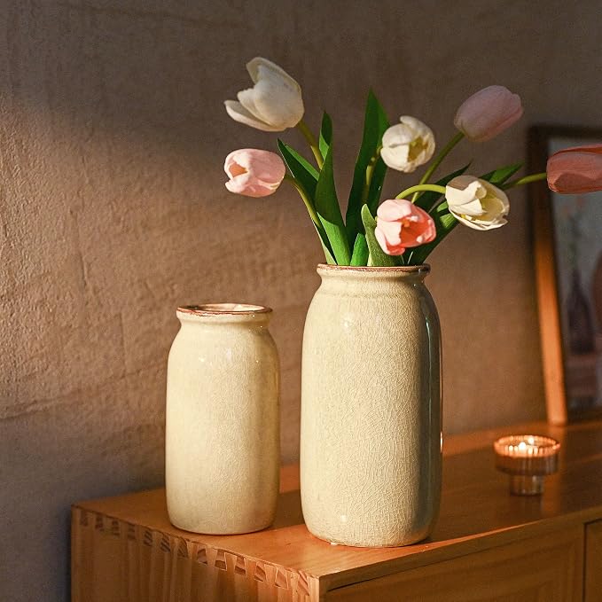 VICTOR & TERESA Rustic Large Green Vase - Image 5