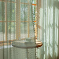 Sutuo Home Sage Green Boho Sheer Window Curtains 72 Inch Long 2 Panels | Lace by SutuoHome