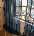 Sutuo Home Navy Blue Boho Curtains 2 Panels 84 Inches Long by SutuoHome