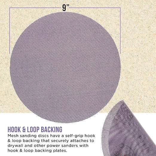 Dura-Gold Premium 80 Grit 9" Purple Ceramic Mesh Sanding Discs, Box of 10 - Image 3