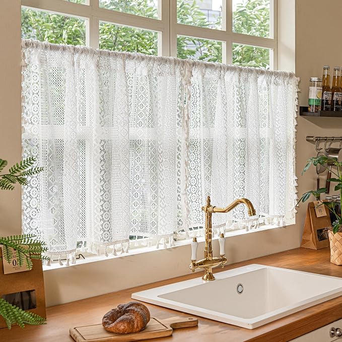 Sutuo Home Boho Lace Short Curtains by SutuoHome