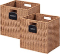 UBBCARE 2 Pack Wicker Basket, 13×13 Storage Cubes by UBBCARE
