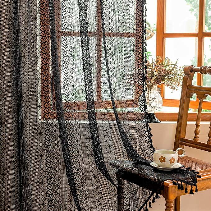Sutuo Home Lace Boho Curtains 2 Panels by SutuoHome