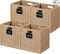 UBBCARE 4 Pack Wicker Basket, 12×12 Storage Cubes by UBBCARE