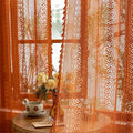 Sutuo Home Terracotta Boho Lace Curtains 2 Panels 84 Inches Long by SutuoHome