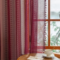 Sutuo Home Burgundy Boho Lace Curtains 72 inch Lengh by SutuoHome
